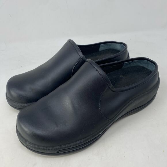Dansko Clogs Open Back Black Leather Mules Comfort Slip On Womens Size 6.5 - Picture 1 of 8